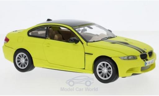 Bmw M3 1/24 Motormax Coupe matt-giallo/nero 2008 modellino in miniatura