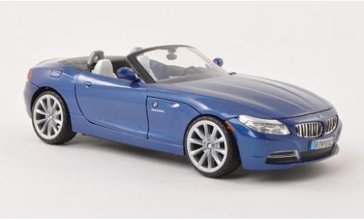 Bmw Z4 1/24 Motormax (E89) metallico blu 2010 modellino in miniatura