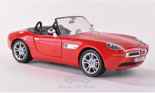 Bmw Z8 1/24 Motormax rosso ohne Vitrine modellino in miniatura