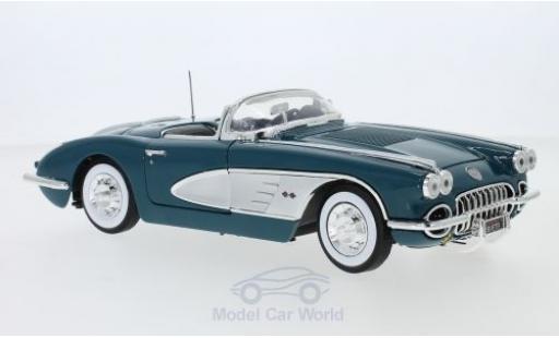 Chevrolet Corvette 1/18 Motormax C1 türkis/grigio 1958 modellino in miniatura