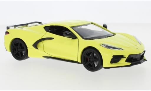 Chevrolet Corvette 1/24 Motormax C8 Stingray giallo 2020 modellino in miniatura