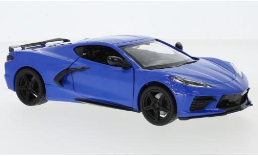 Chevrolet Corvette 1/24 Motormax C8 Stingray metallico blu 2020 modellino in miniatura