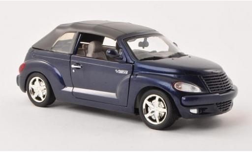 Chrysler PT Cruiser 1/24 Motormax Convertibile metallico blu sans Vitrine modellino in miniatura