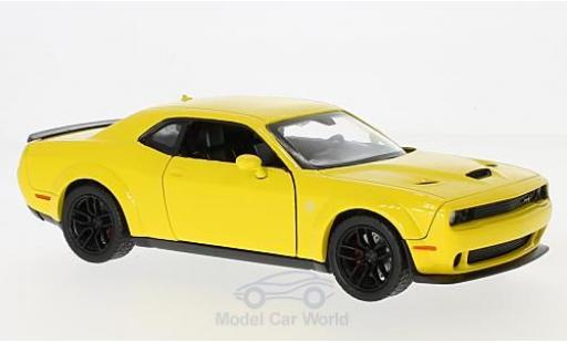 Dodge Challenger 1/24 Motormax SRT Hellcat Wide-Body giallo 2018 modellino in miniatura