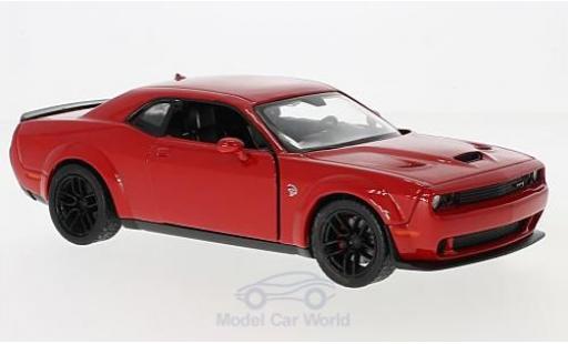 Dodge Challenger 1/24 Motormax SRT Hellcat Wide-Body rosso 2018 modellino in miniatura