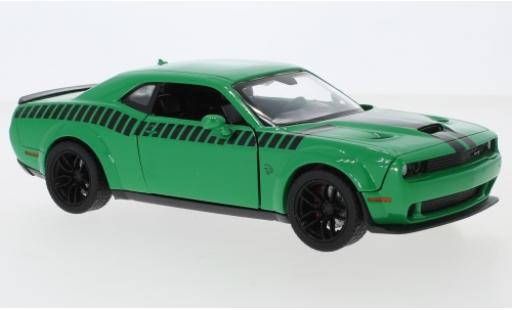 Dodge Challenger 1/24 Motormax SRT Hellcat Widebody verde/nero 2018 modellino in miniatura