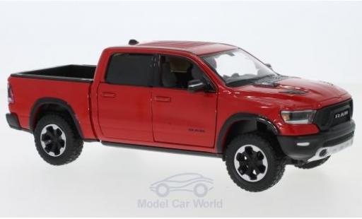 Dodge RAM 1/24 Motormax 1500 Crew Cab Rebel rosso 2019 modellino in miniatura