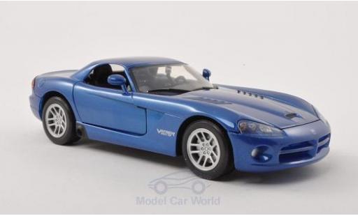 Dodge Viper 1/24 Motormax SRT-10 Hard Top metallico blu 2003 ohne Vitrine modellino in miniatura