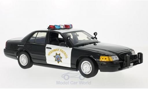 Ford Crown 1/18 Motormax Victoria Police Interceptor California Highway Patrol 2001 modellino in miniatura