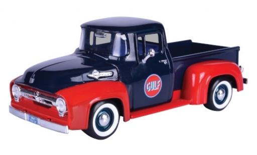 Ford F-1 1/24 Motormax 00 Pick Up blu/rosso Gulf 1956 modellino in miniatura