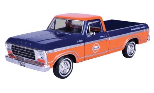 Ford F-1 1/24 Motormax 50 Custom Pick Up blu/orange Gulf modellino in miniatura