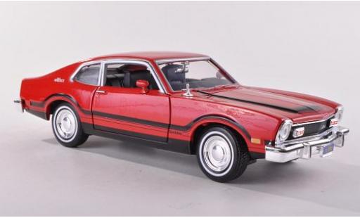 Ford Maverick 1/24 Motormax rosso 1974 sans Vitrine modellino in miniatura