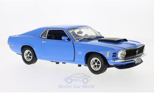 Ford Mustang 1/18 Motormax Boss 429 blu 1970 ohne Vitrine modellino in miniatura