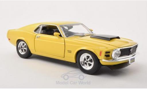 Ford Mustang 1/24 Motormax Boss 429 giallo/nero 1970 modellino in miniatura