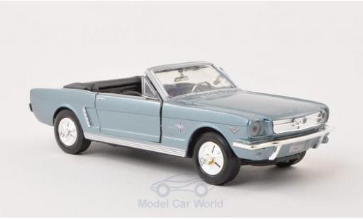 Ford Mustang 1/24 Motormax Convertibile metallico blu 1964 ohne Vitrine modellino in miniatura