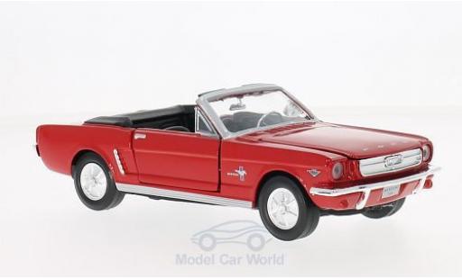 Ford Mustang 1/24 Motormax Convertibile rosso 1964 ohne Vitrine modellino in miniatura