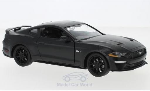 Ford Mustang 1/24 Motormax GT matt-nero 2018 modellino in miniatura