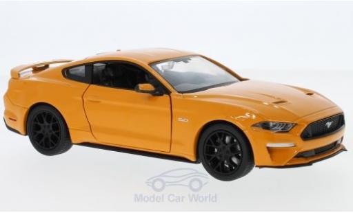 Ford Mustang 1/24 Motormax GT orange 2018 modellino in miniatura