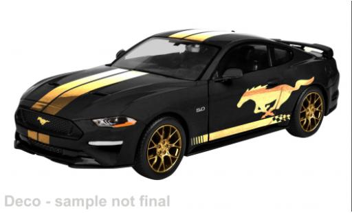 Ford Mustang 1/24 Motormax GT schwarz/gold 2018 1:24 modellino in miniatura