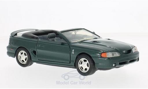 Ford Mustang 1/24 Motormax SVT Cobra Convertibile metallico verde 1998 modellino in miniatura