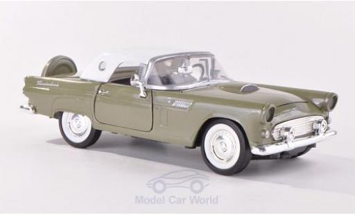 Ford Thunderbird 1/24 Motormax metallico verde/bianco 1956 ohne Vitrine modellino in miniatura