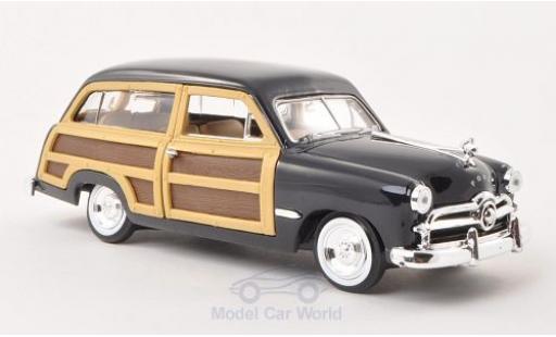 Ford Woody 1/24 Motormax Wagon blu/Holzoptik 1949 ohne Vitrine modellino in miniatura