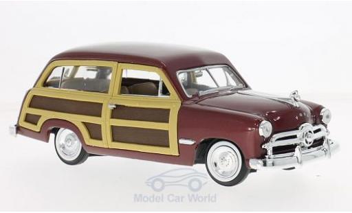 Ford Woody 1/24 Motormax Wagon metallico rosso/Holzoptik 1949 modellino in miniatura