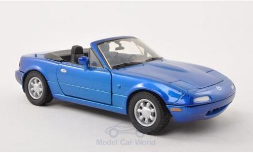 Mazda MX 1/24 Motormax -5 Miata metallico blu modellino in miniatura