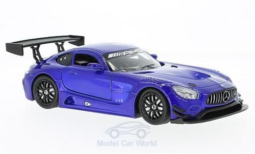 Mercedes AMG GT 1/24 Motormax 3 blu modellino in miniatura