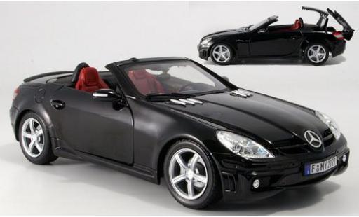 Mercedes Classe SLK 1/18 Motormax SLK 55 AMG (R171) nero avec fonctionement Verdeckmechanismus modellino in miniatura