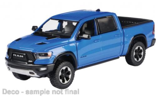 Dodge RAM 1/24 Motormax 1500 Crew Cab Rebel blu 2019 modellino in miniatura