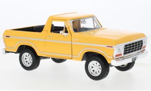 Ford Bronco 1/24 Motormax Custom giallo 1978 modellino in miniatura