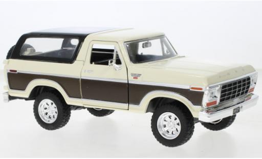 Ford Bronco 1/24 Motormax Ranger XLT beige/brun 1978 modellino in miniatura