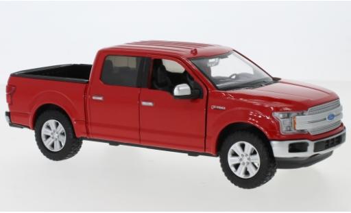Ford F-1 1/24 Motormax 50 Lariat Crew Cab rosso 2019 modellino in miniatura