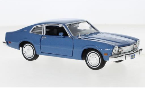 Ford Maverick 1/24 Motormax metallise blu 1974 modellino in miniatura