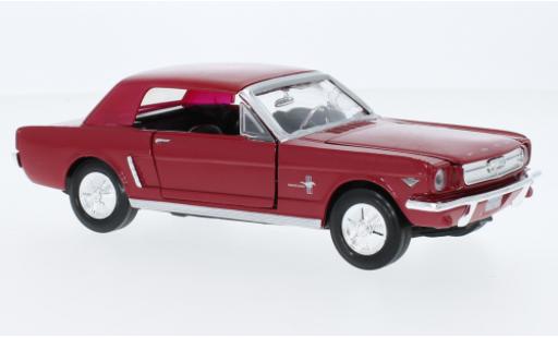 Ford Mustang 1/24 Motormax Hardtop rosso 1964 modellino in miniatura