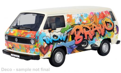 Volkswagen T3 1/24 Motormax bianco/Décorer modellino in miniatura