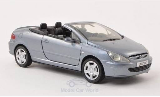 Peugeot 307 1/24 Motormax CC metallico blu ohne Vitrine modellino in miniatura