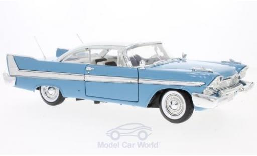 Plymouth Fury 1/18 Motormax blu/bianco 1958 modellino in miniatura
