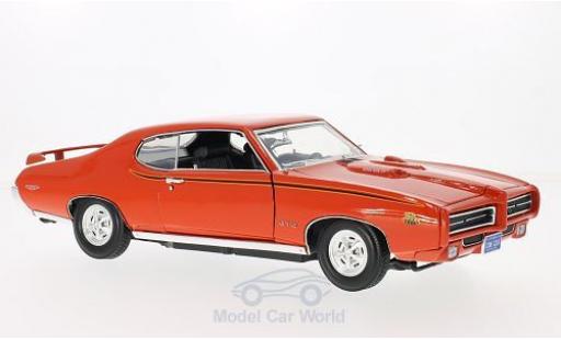 Pontiac GTO 1/18 Motormax Judge orange 1969 modellino in miniatura