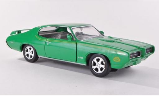 Pontiac GTO 1/24 Motormax Judge gr&uuml;n 1969 1:24 modellino in miniatura