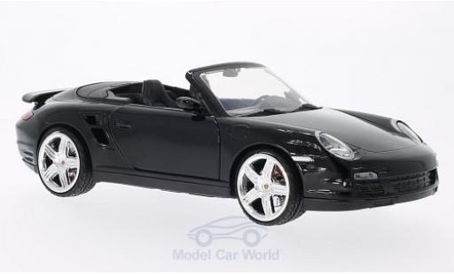 Porsche 997 Turbo 1/18 Motormax 911 () Turbo Cabriolet nero ohne Vitrine modellino in miniatura