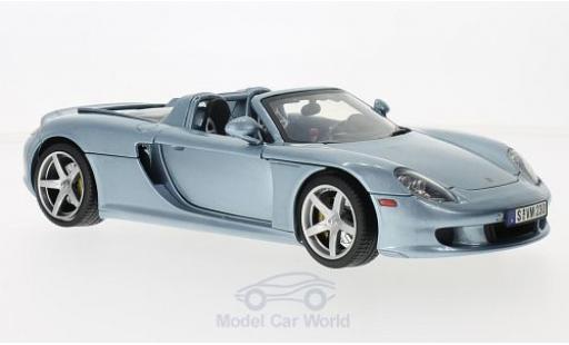 Porsche Carrera GT 1/18 Motormax metallico blu 2004 modellino in miniatura