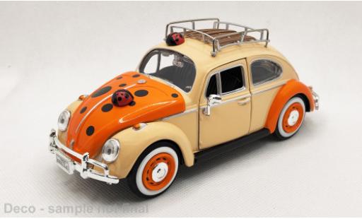 Volkswagen Beetle 1/24 Motormax orange/orange 1966 1:24 modellino in miniatura