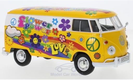 Volkswagen T1 A 1/24 Motormax Kasten Flower Power modellino in miniatura