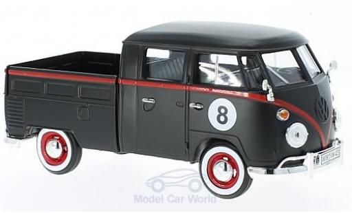 Volkswagen T1 1/24 Motormax nero Hot Rod modellino in miniatura