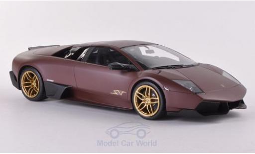 Lamborghini Murcielago LP670-4 1/18 MR Collection LP670-4 SV matt-marroneee Türen und Hauben geschlossen modellino in miniatura