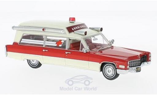 Cadillac S & S 1/43 Neo Ambulance rosso/bianco 1966 modellino in miniatura