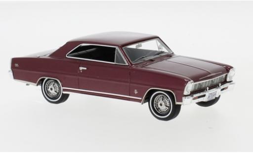 Chevrolet Nova 1/43 Neo SS Hardtop metallico rosso 1966 modellino in miniatura