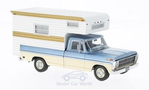 Ford F-1 1/43 Neo 00 metallico blu/beige 1968 Camper modellino in miniatura